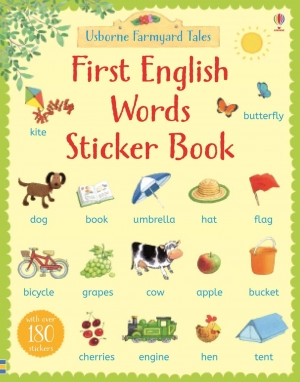 First English words sticker book