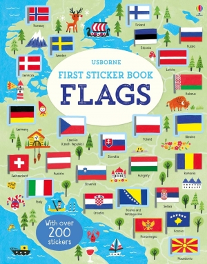 First sticker book flags
