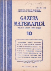 Gazeta matematica, 10/1981