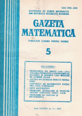 Gazeta Matematica, 5/1981