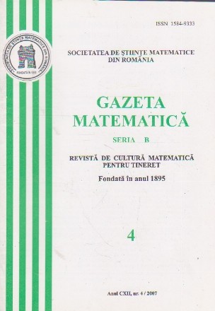 Gazeta Matematica, Nr. 4 - Aprilie 2007