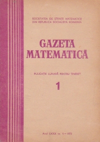 Gazeta Matematica, Nr. 1 - Ianuarie 1975