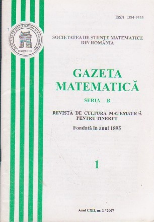 Gazeta Matematica, Nr. 1 - Ianuarie 2007