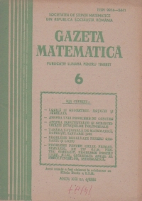 Gazeta Matematica, Iunie 1986