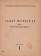 Gazeta Matematica Seria Ianuarie 1972