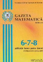 Gazeta Matematica, Seria B, nr. 6-7-8, 2013