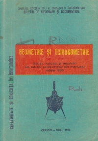 Geometrie si Trigonometrie, Clasa a X-a - Solutii, indicatii si rezolvari ale tuturor problemelor din manualul editia 1982