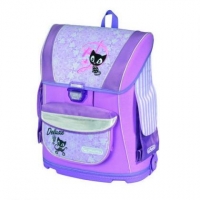 Ghiozdan Midi neechipat, motive Pussy Deluxe, mov