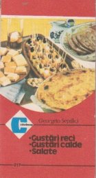 coperta Gustari reci. Gustari calde. Salate