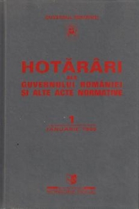 Hotarari al Guvernului Romaniei si alte acte normative 1 ianuarie 1999