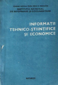 Informatii tehnico-stiintifice si economice, Nr 1 / 1986