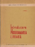 coperta Introducere in programarea liniara