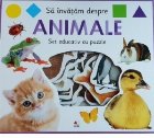 coperta Sa invatam despre animale. Set educativ cu puzzle