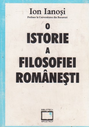 O istorie a filosofiei romanesti - In relatia ei cu literatura