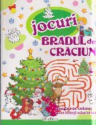 coperta Jocuri - Bradul de Crăciun : pagini de colorat, activităţi educative