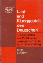 coperta Laut-und Klanggestalt des Deutschen (Pronuntia si intonatia in limba germana)