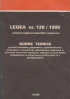 coperta Legea nr. 126/1995 privind regimul materiilor explozive