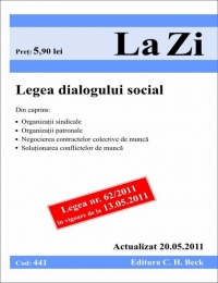 Legea dialogului social (actualizat la 20.05.2011). Cod 441
