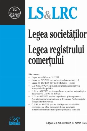 Legea societăţilor,Legea registrului comerţului