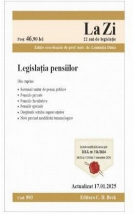 Legislaţia pensiilor : actualizat noiembrie 2024
