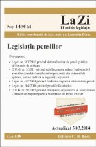 coperta Legislatia pensiilor. Cod 539. Actualizat la 5.03.2014