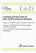 coperta Legislatia privind actele de stare civila (actualizat la 01.06.2005)