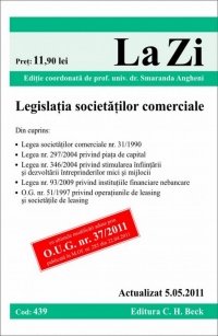 Legislatia societatilor comerciale (actualizat la 05.05.2011). Cod 439
