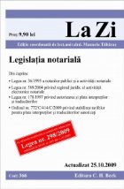 coperta Legislatie notariala (actualizata la 25.10.2009). Cod 366