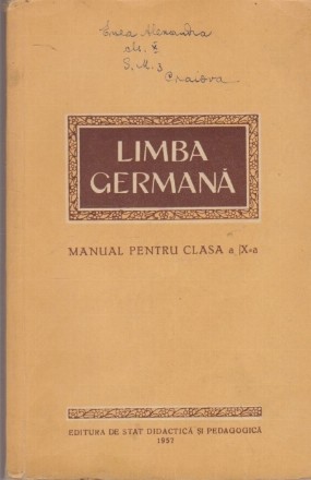 Limba Germana. Manual pentru clasa a X-a