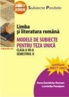 Limba literatura romana Modele subiecte