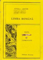 coperta Limba romana - Teste rezolvate si comentate