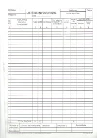 Lista de Inventariere verticala