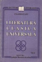 Literatura clasica universala, Volumul al IV-lea (clasele I-IV)