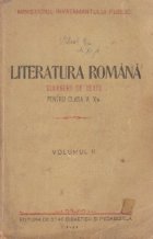 Literatura romana culegere texte pentru