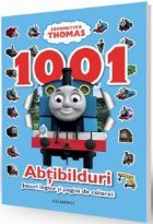 coperta Locomotiva Thomas - 1001 Abtibilduri. Jocuri logice si pagini de colorat