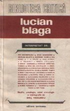 coperta Lucian Blaga - Interpretat de...