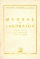 coperta Manual de laborator pentru anul IV al scoalelor tehnice de chimie