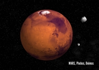 Marte, Phobos, Deimos - Felicitare 3d
