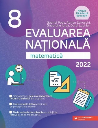 Matematică. Evaluarea Naţională 2022. Clasa a VIII-a