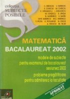 coperta Matematica. Bacalaureat 2002