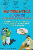 Matematica Clasa XII Culegere probleme