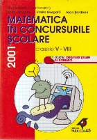 Matematica concursurile scolare Clasele VIII