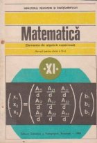 Matematica - Elemente de algebra superioara, Manual pentru clasa a XI-a