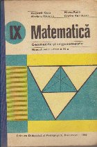 Matematica. Geometrie si trigonometrie. Manual pentru clasa a IX-a