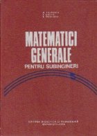 Matematici generale pentru subingineri