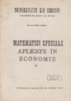 Matematici speciale aplicate economie Volumul