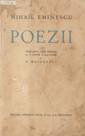 Mihail Eminescu - Poezii (Dupa prima editie Titu Maiorescu)
