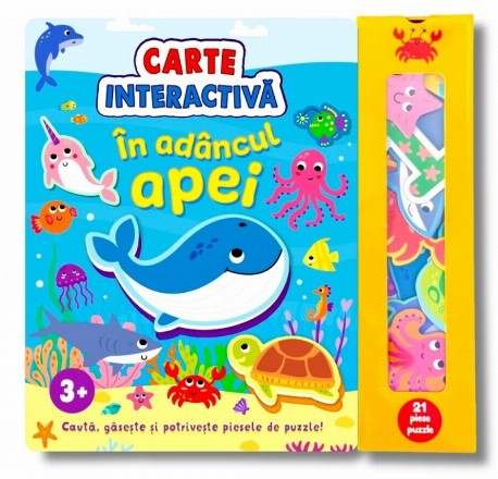 În adâncul apei : carte interactivă,caută, găseşte şi potriveşte piesele de puzzle!