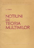 coperta Notiuni de teoria multimilor (Rimer)