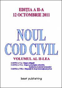 Noul Cod Civil volumul 2 - editia a II-a - 12 octombrie 2011